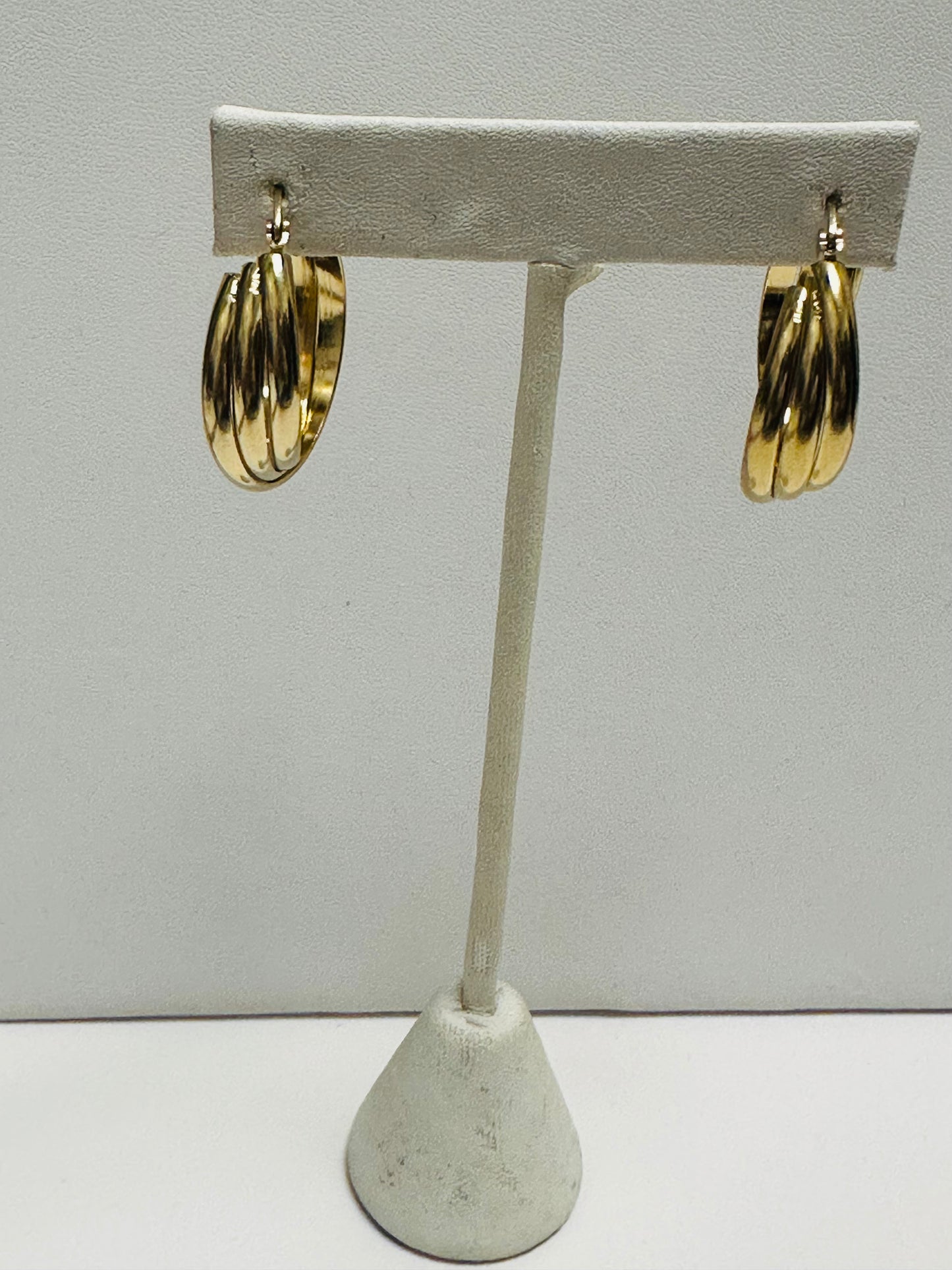 Triple Twist Hoop Earrings