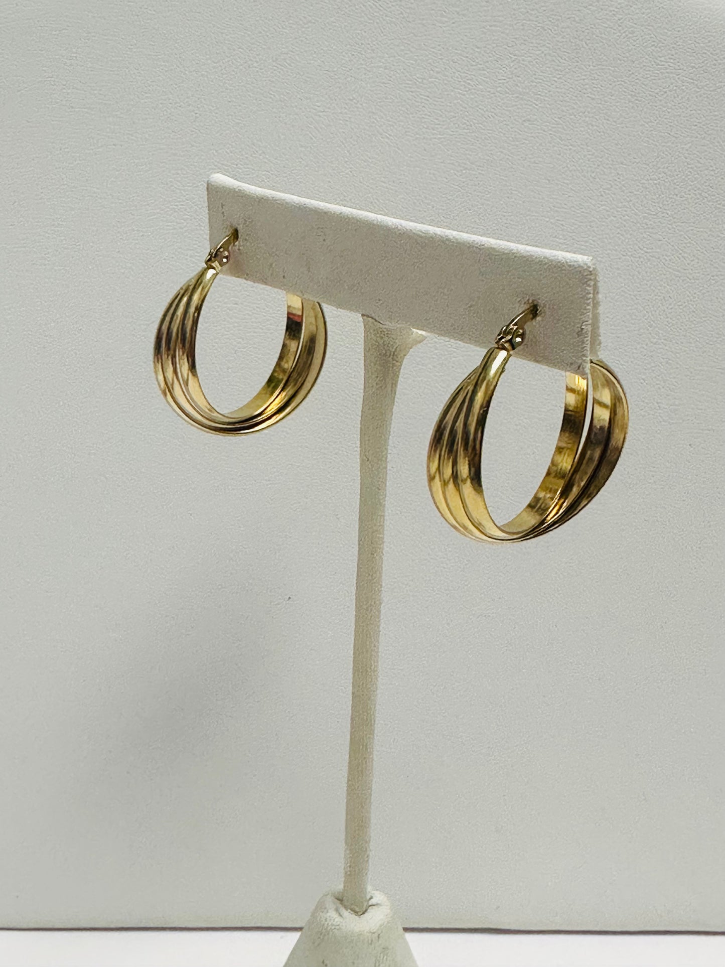 Triple Twist Hoop Earrings