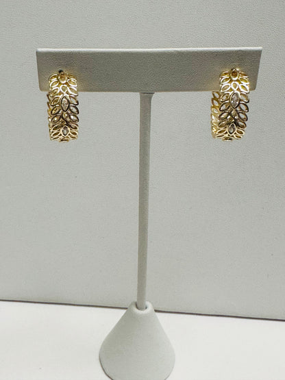 Leaf Filigree Hoops