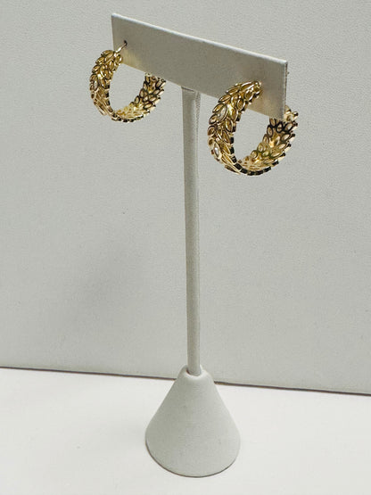 Leaf Filigree Hoops