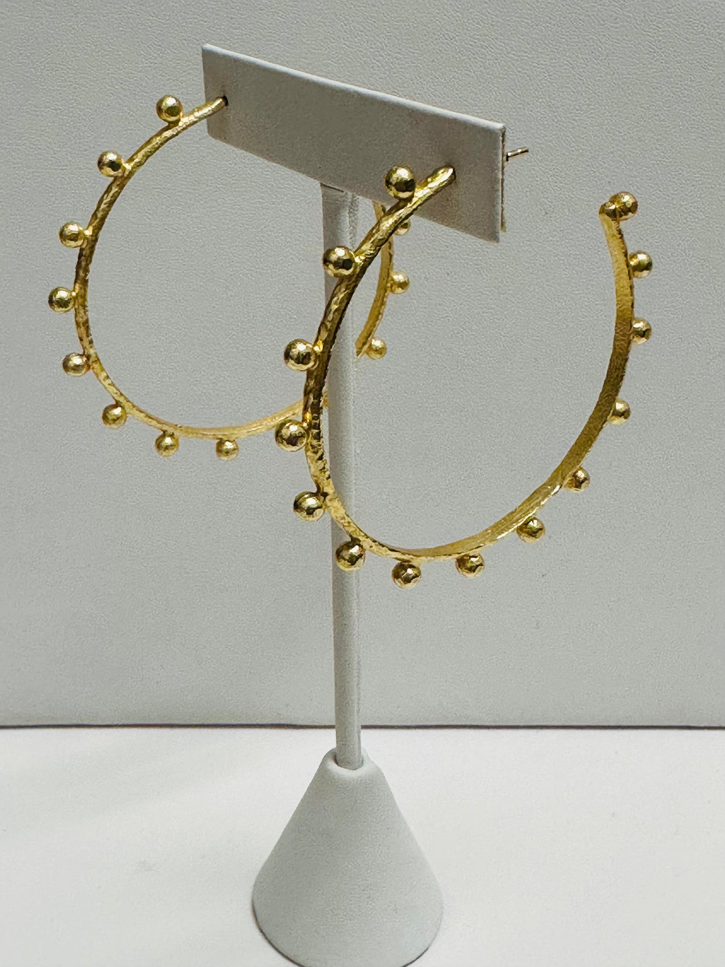 Matte Gold Ball Hoops