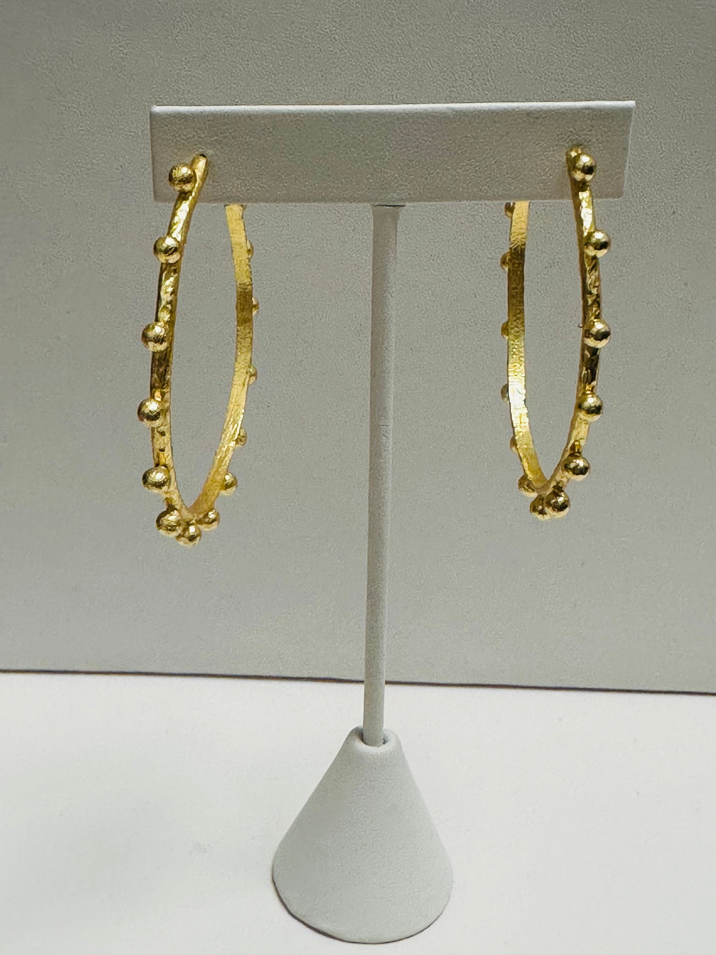 Matte Gold Ball Hoops