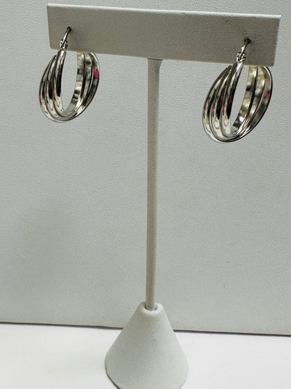 Triple Twist Hoop Earrings