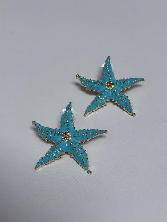 Colored Starfish Earrings