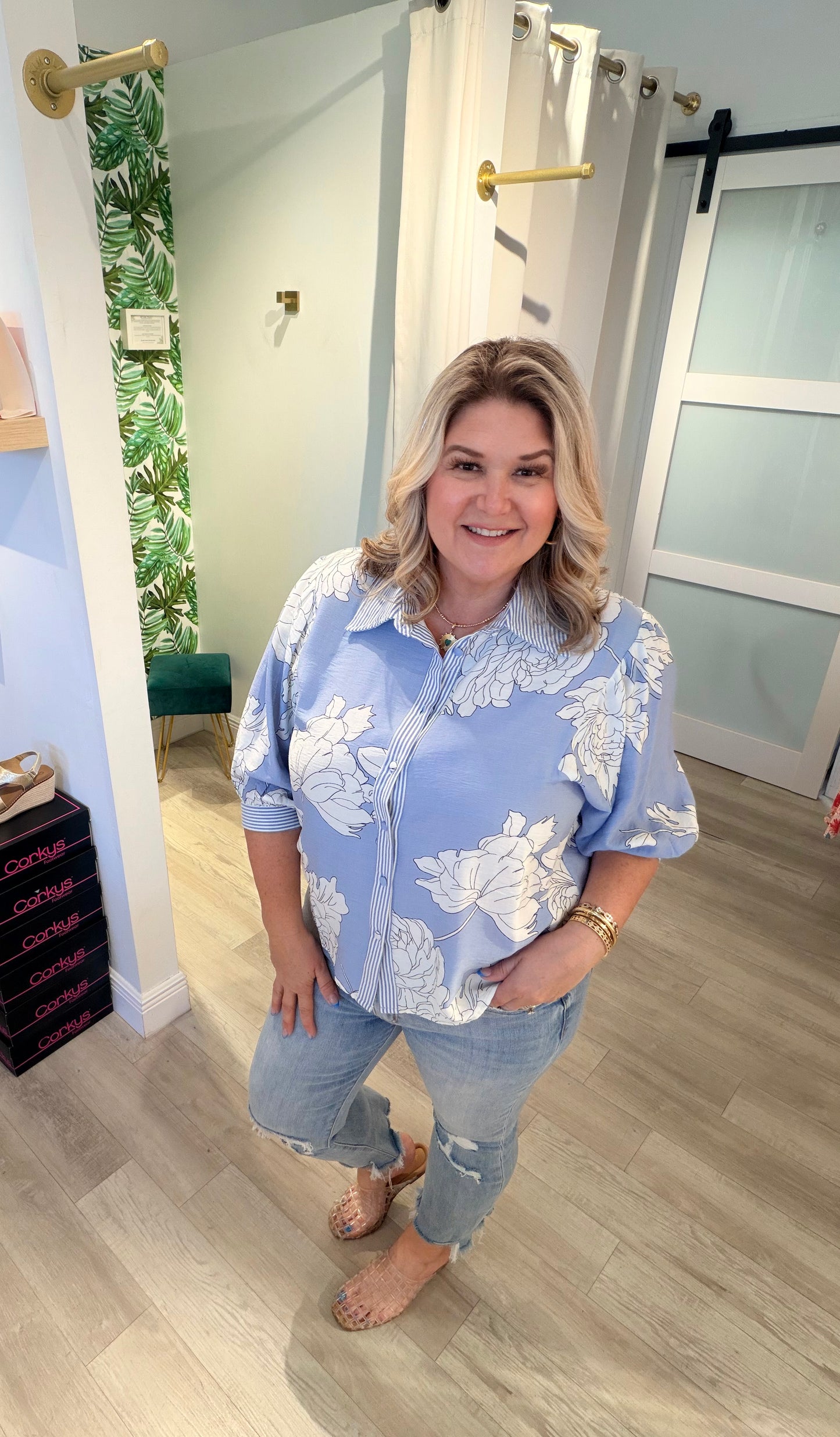 Floral Sketch Top
