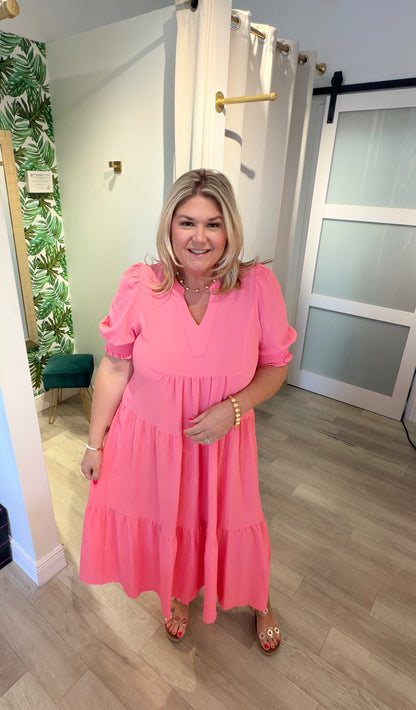 Coastal Coral Dress