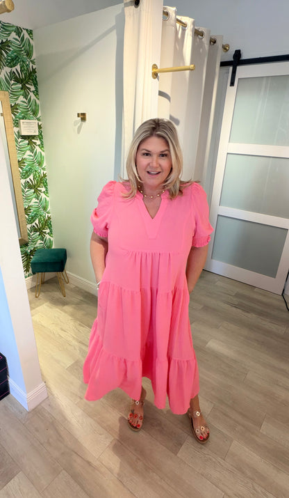 Coastal Coral Dress