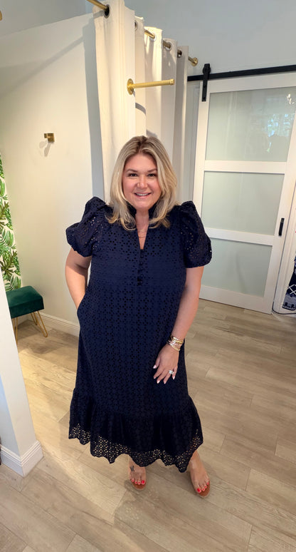 Effortless Eyelet Maxi Dress