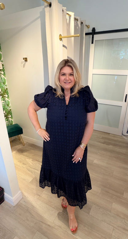 Effortless Eyelet Maxi Dress