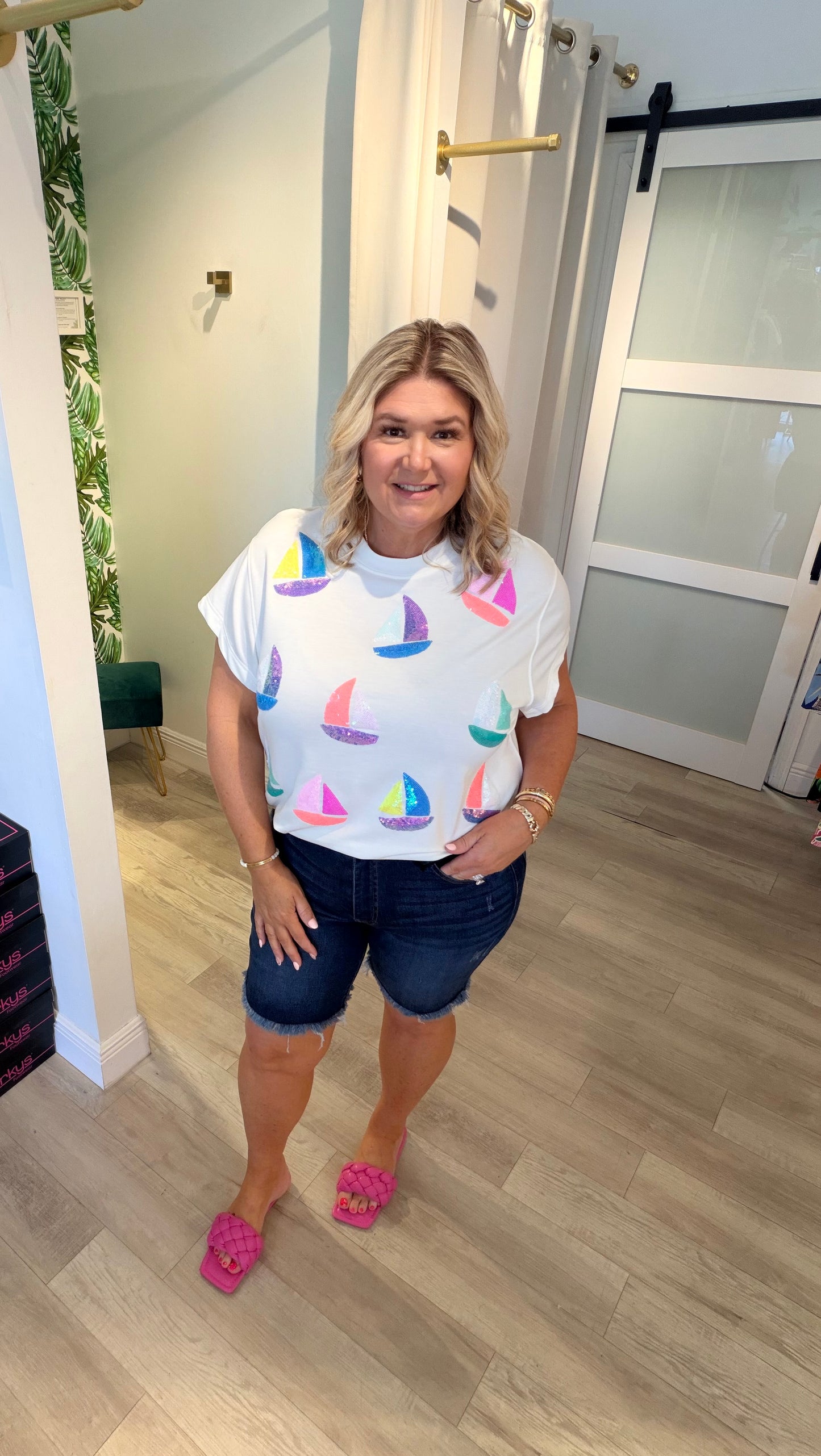 Sequin Sailaway Top