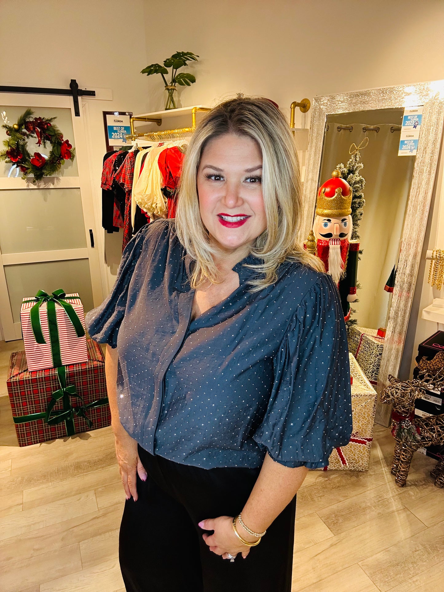 Twinkle & Tinsel Top