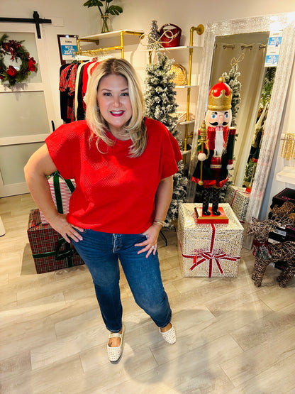 Merry & Bright Textured Top