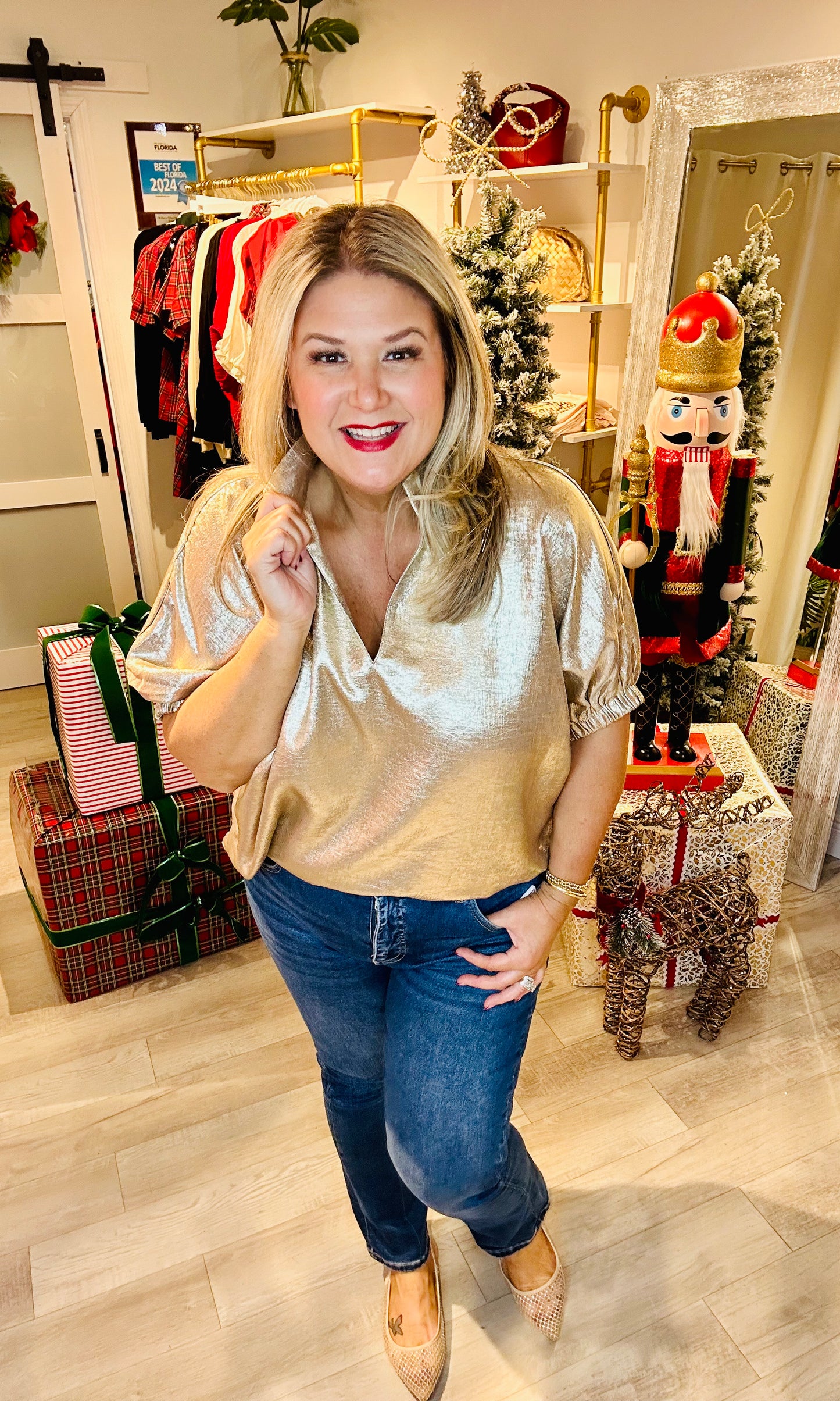 Gold Shimmer Top