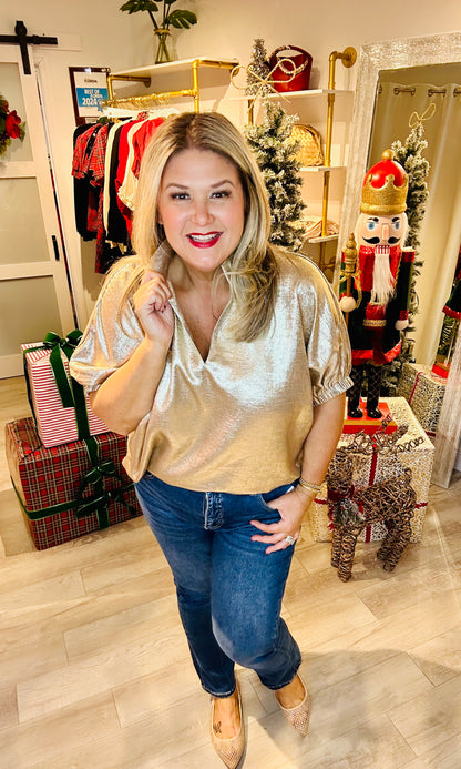 Gold Shimmer Top