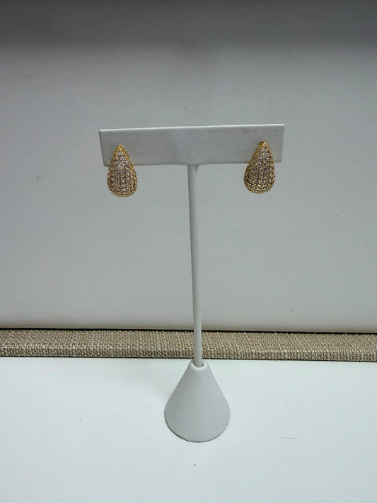 Small Pave Teardrop Earrings