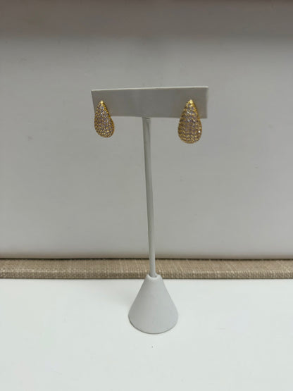 Small Pave Teardrop Earrings