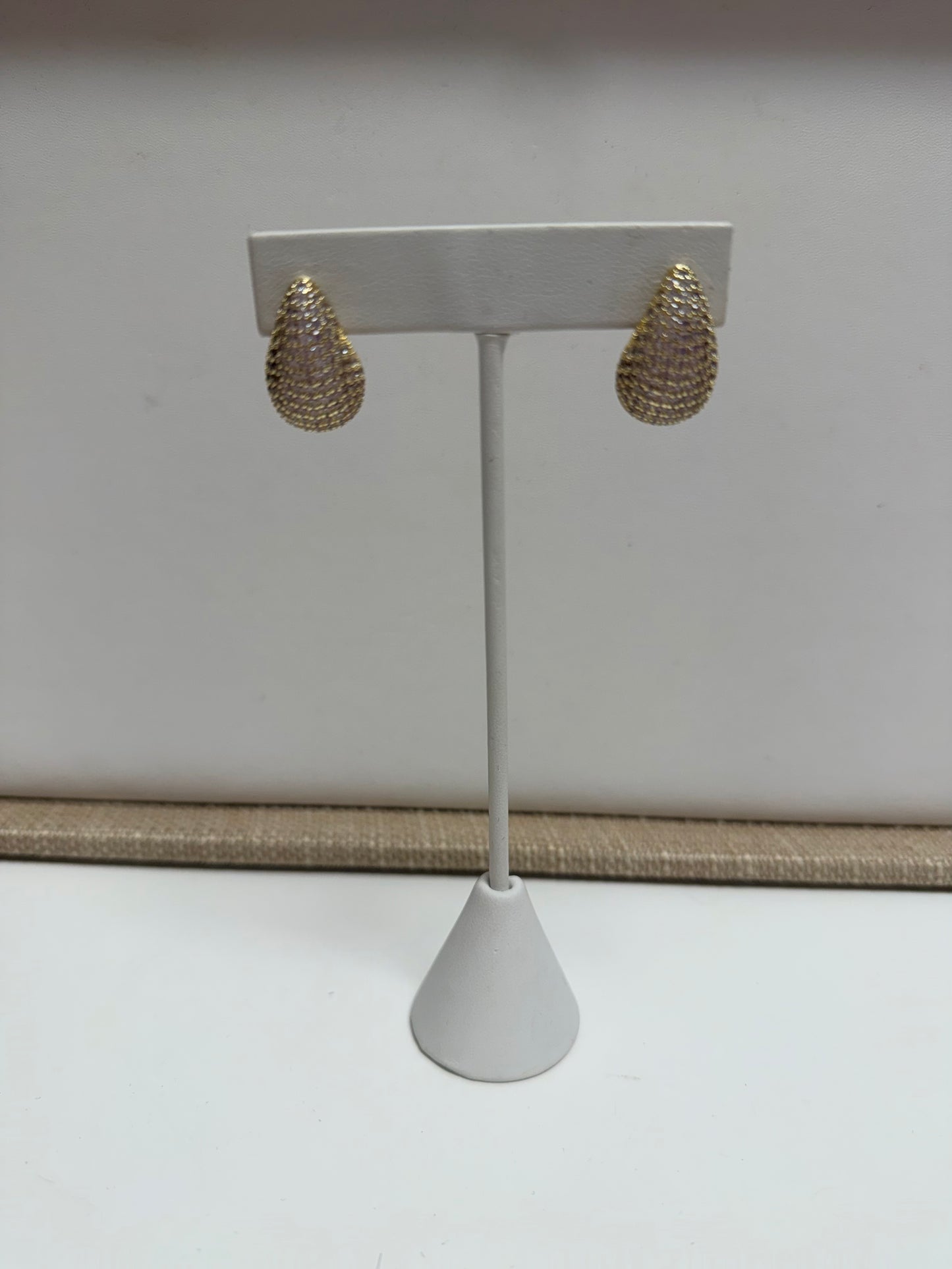 Pave Teardrop Earring