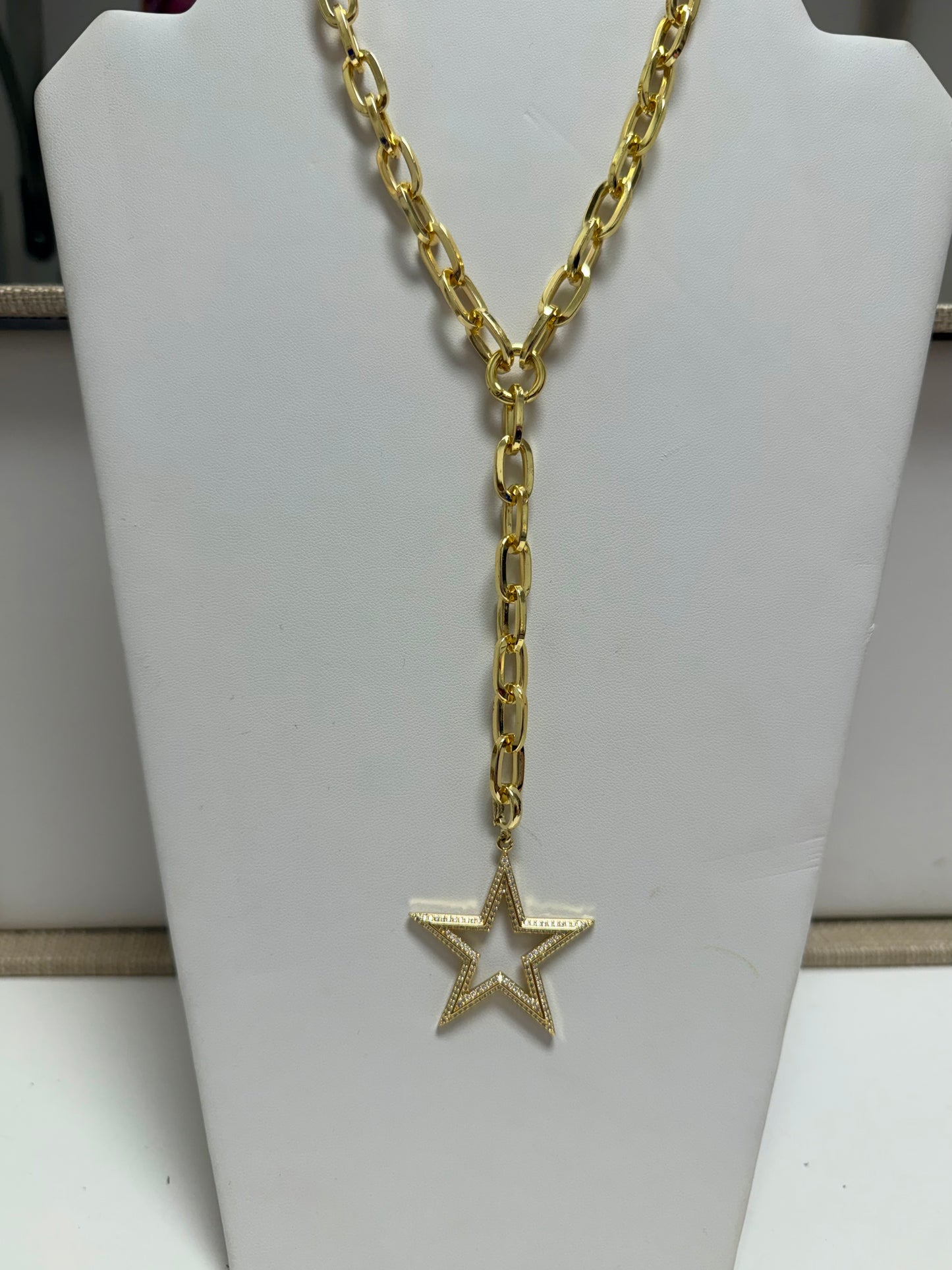 Lariat Link Chain Necklace
