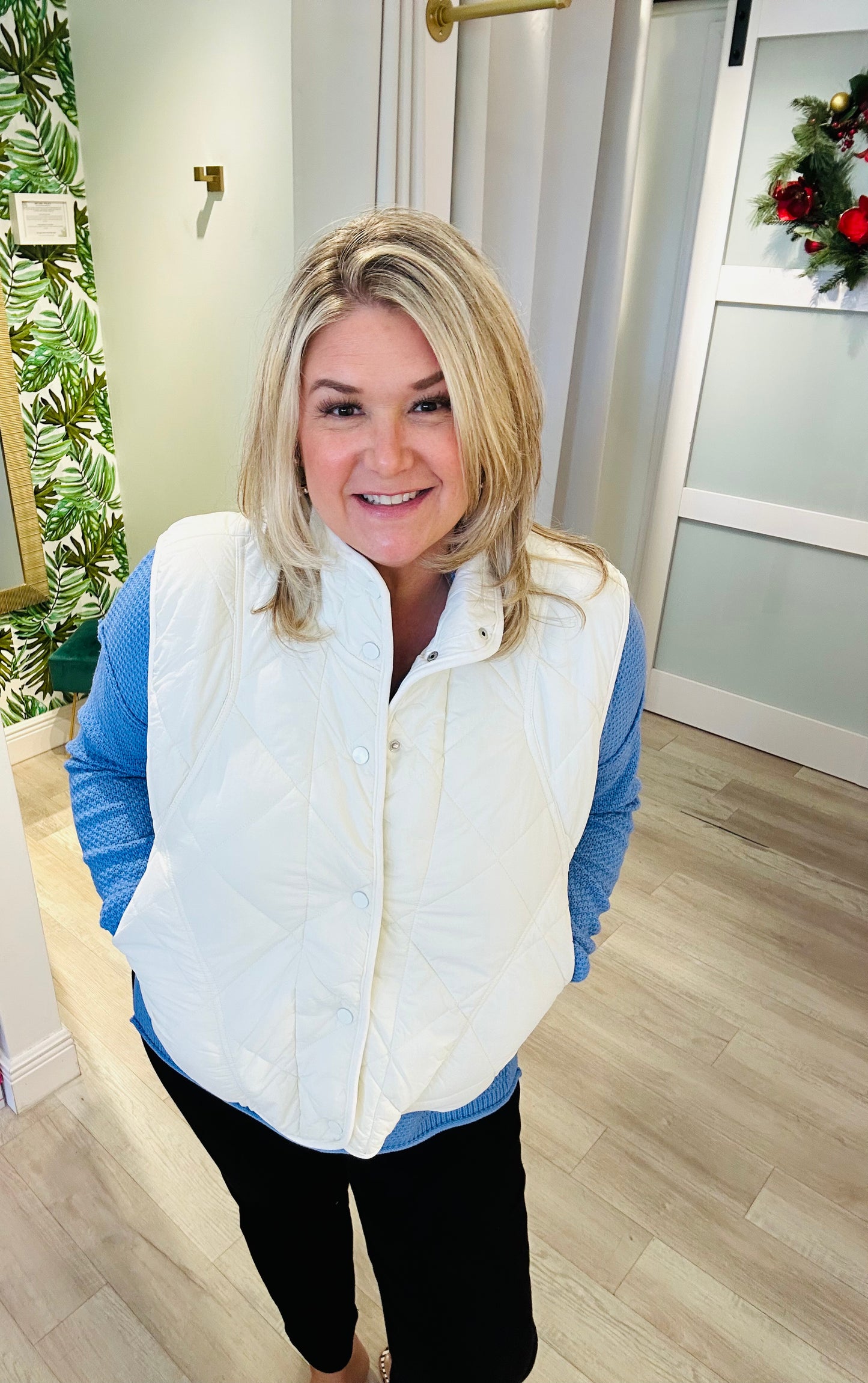 Cream Puff Quilted Vest