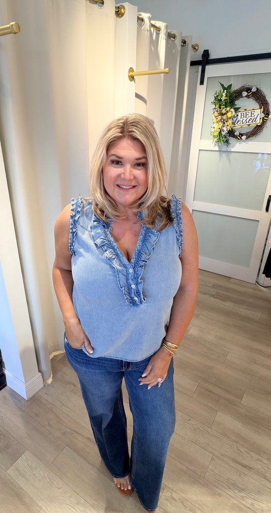The Shelby Denim Top