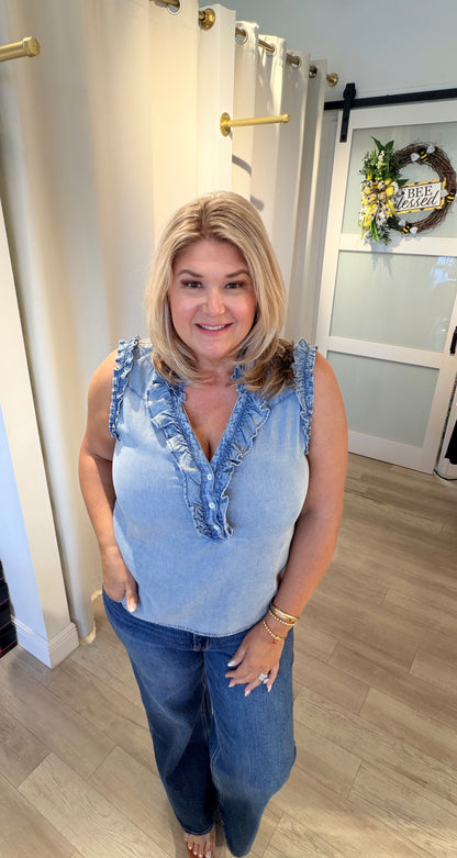 The Shelby Denim Top