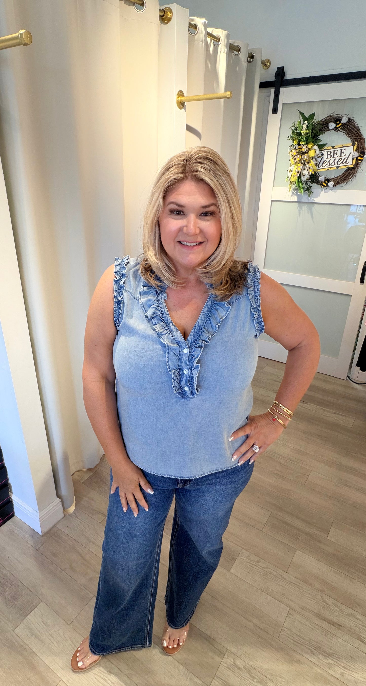 The Shelby Denim Top