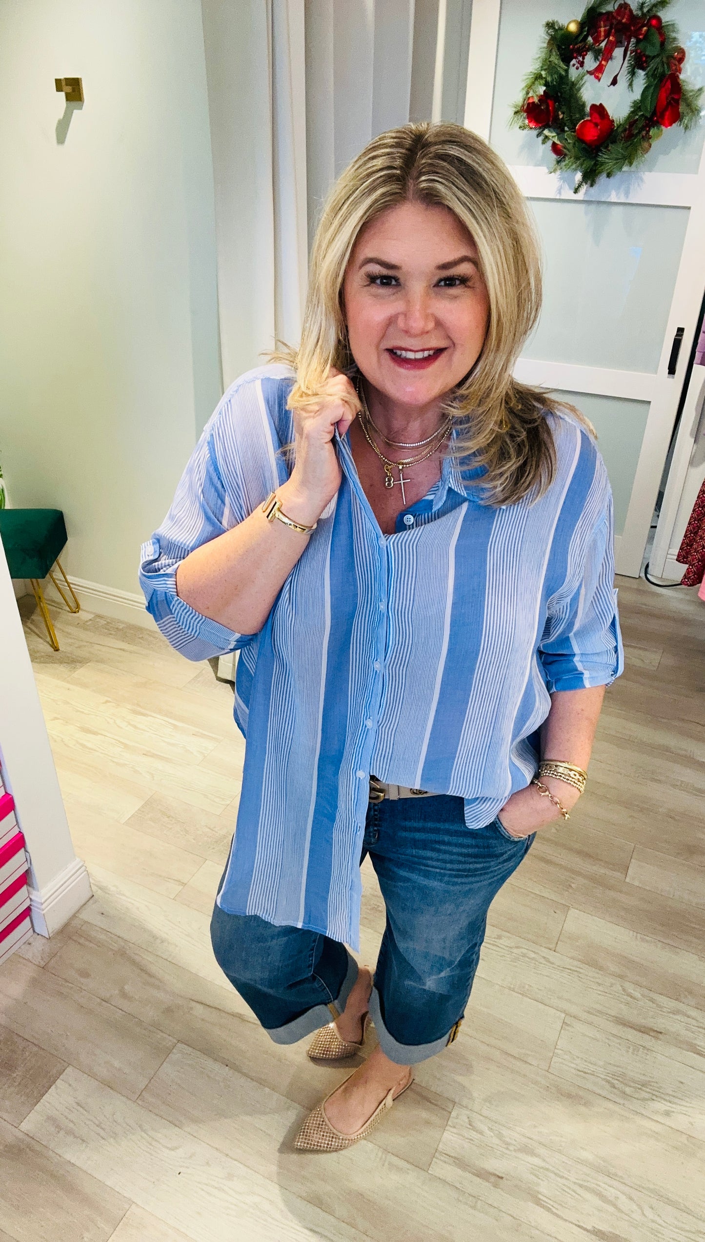 Shoreline Stripes Top