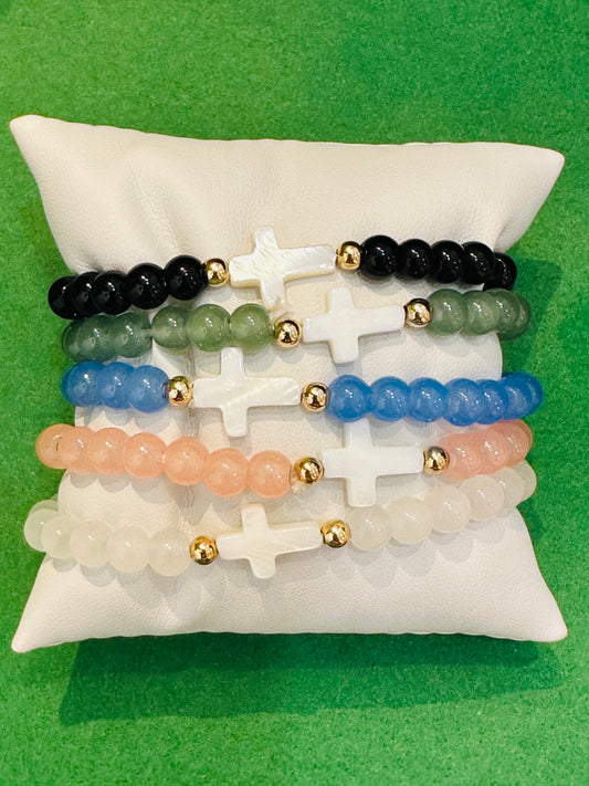 Beaded Cross Bracelet