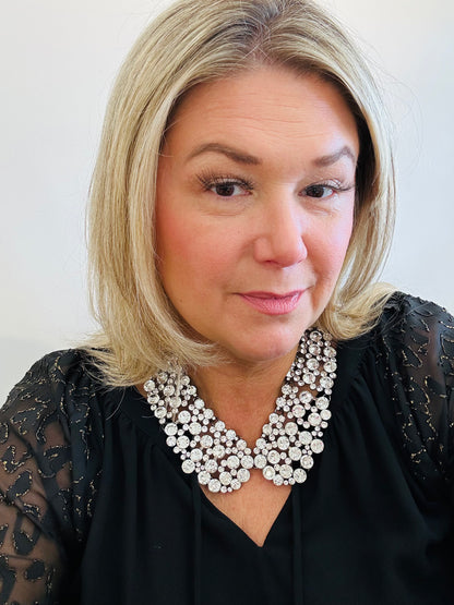 Rhinestone Bib Necklace