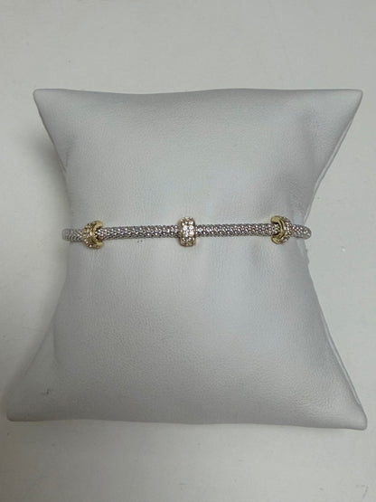 Delicate Two Tone Bangle