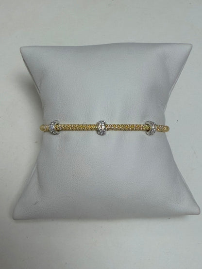 Delicate Two Tone Bangle