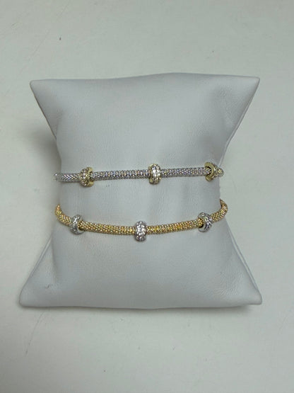 Delicate Two Tone Bangle