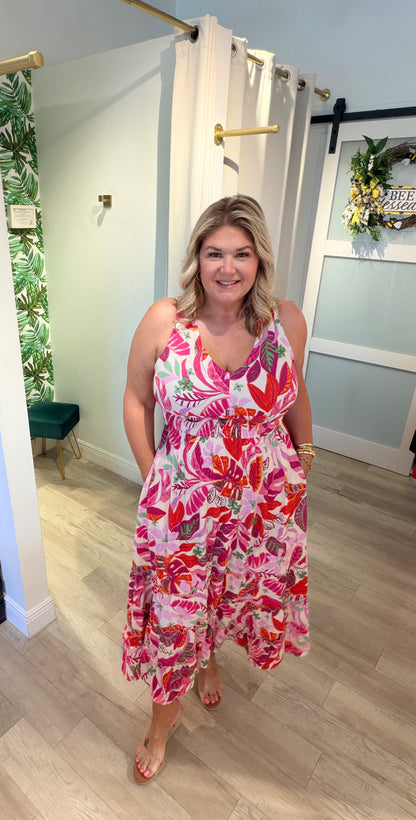 Tropical Dragon Fruit Dress