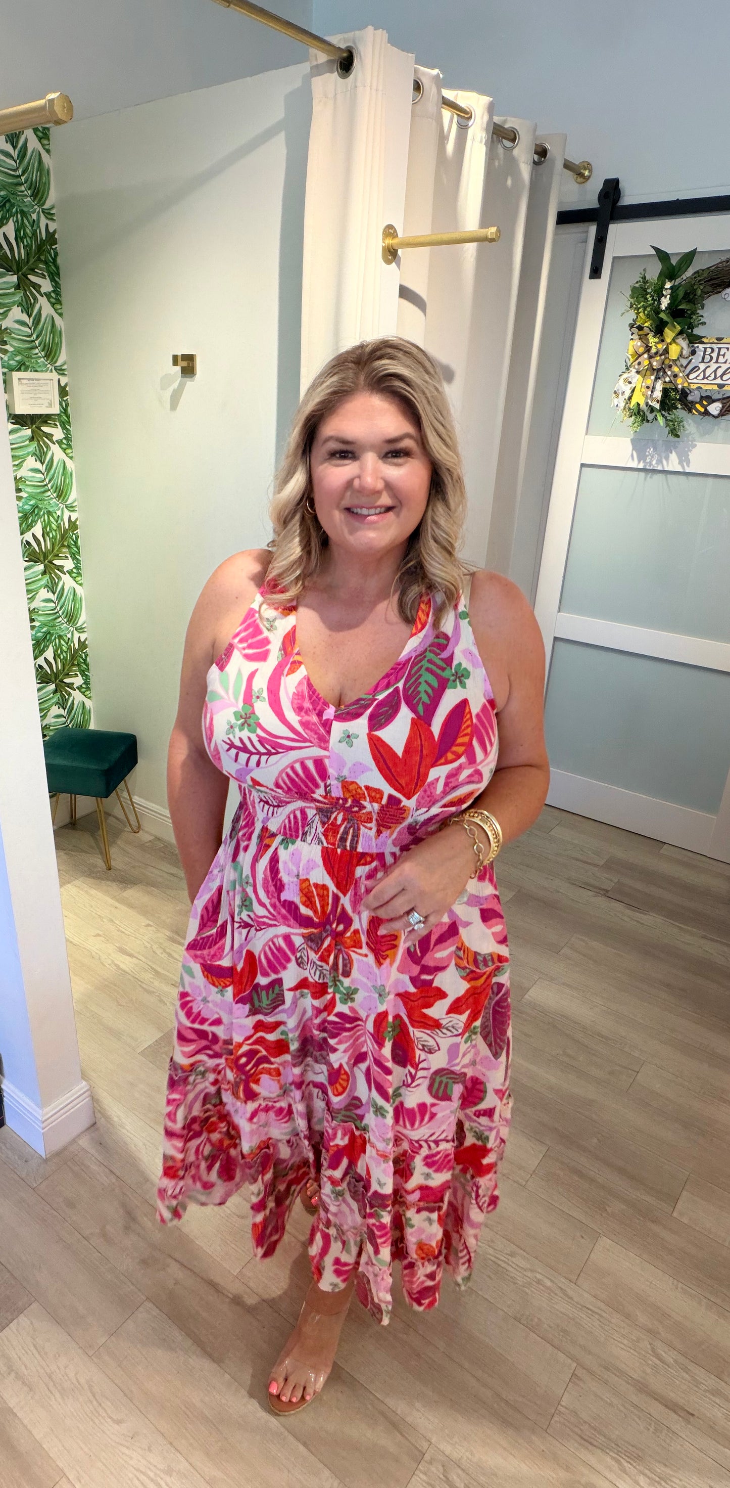 Tropical Dragon Fruit Dress