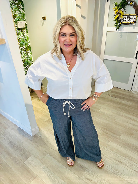 Pinstriped Soft Pant