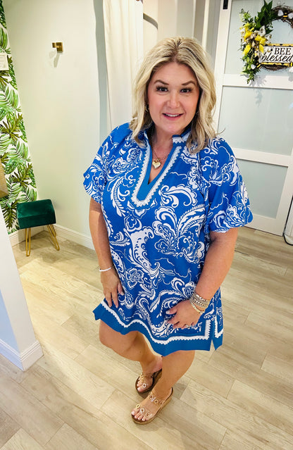 Periwinkle Paisley Dress