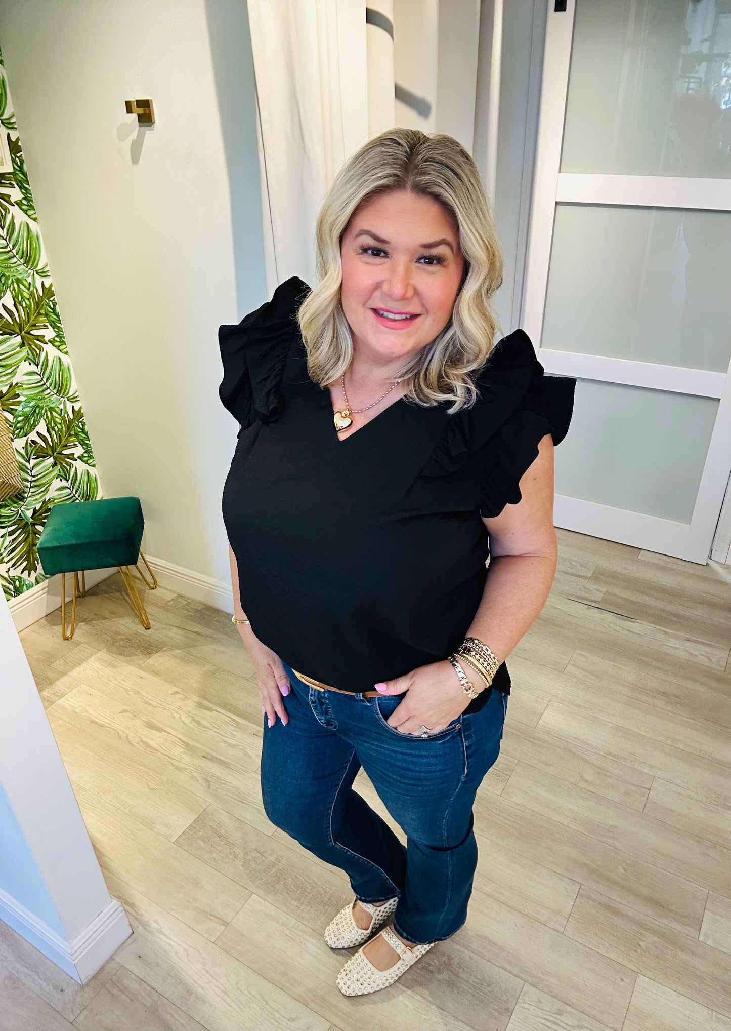 The Ruffle Sleeve Top