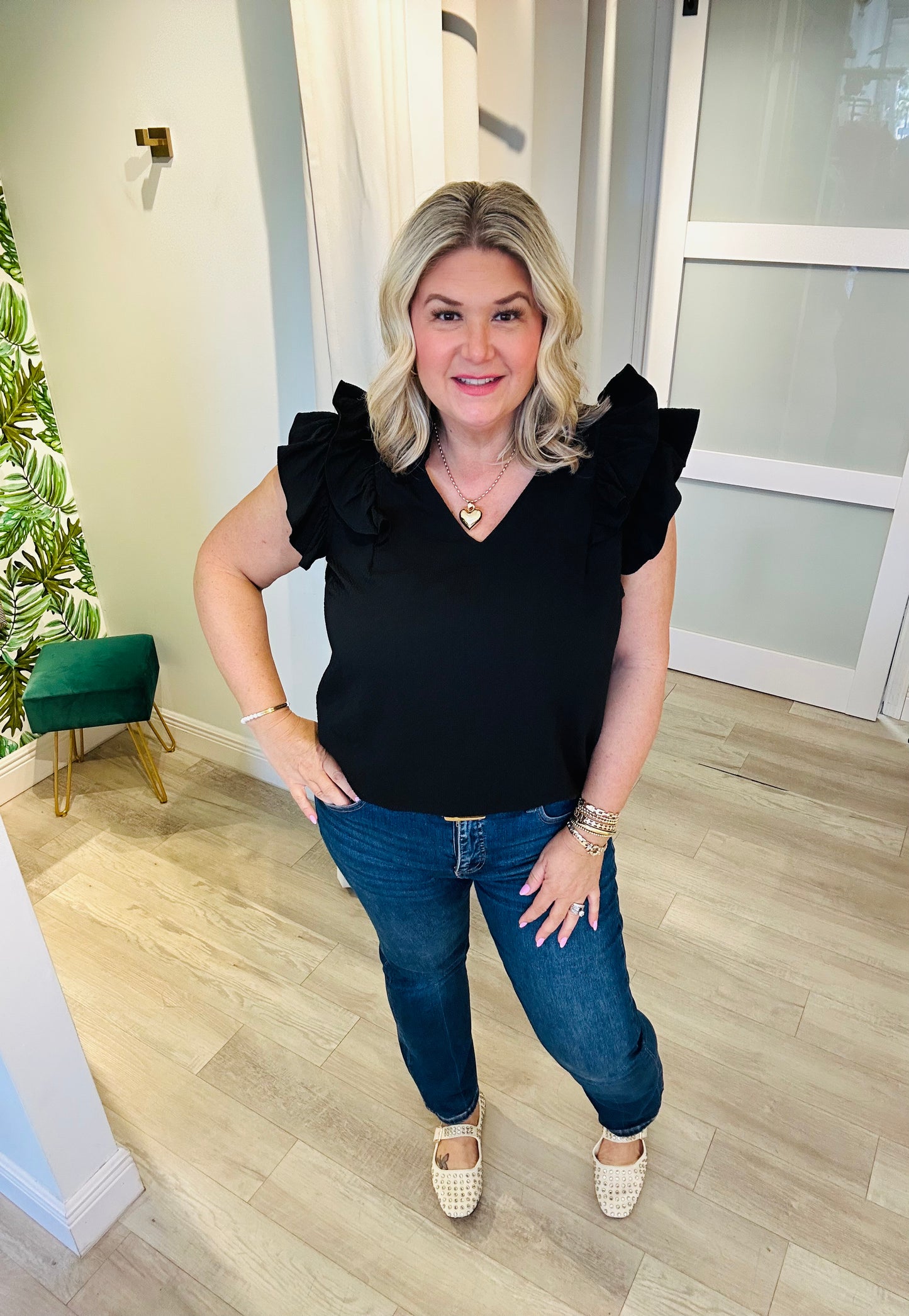 The Ruffle Sleeve Top