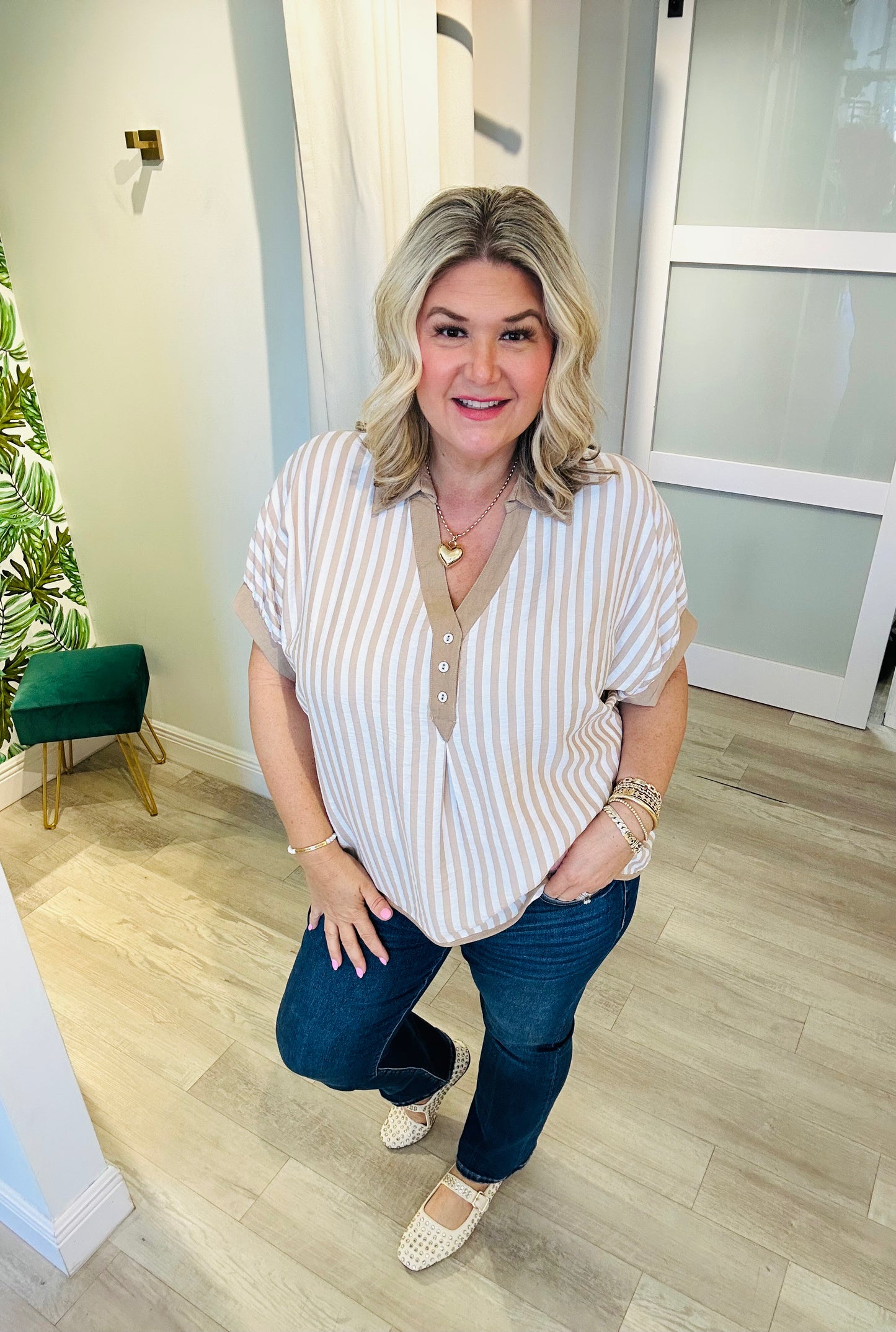 Driftwood Stripe Top