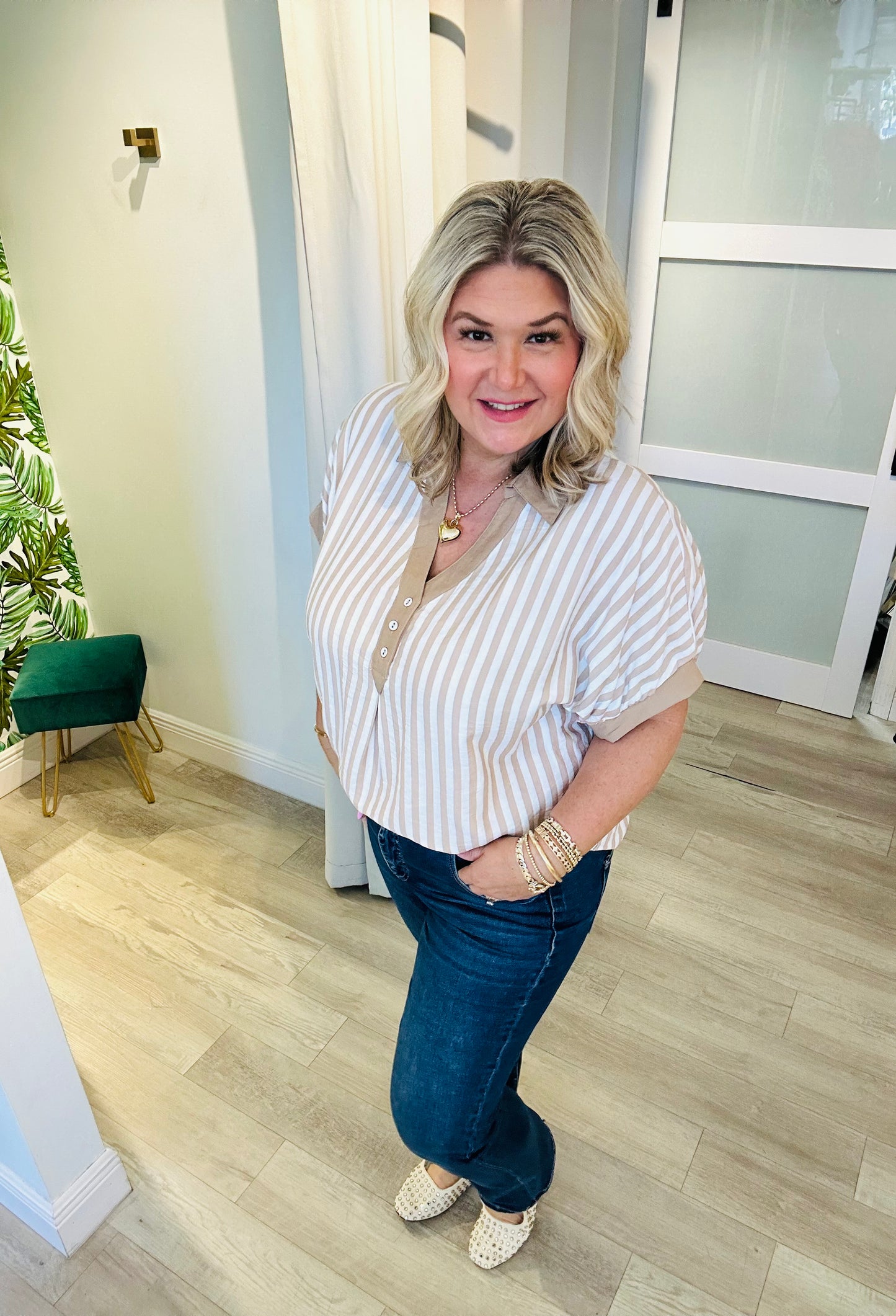 Driftwood Stripe Top