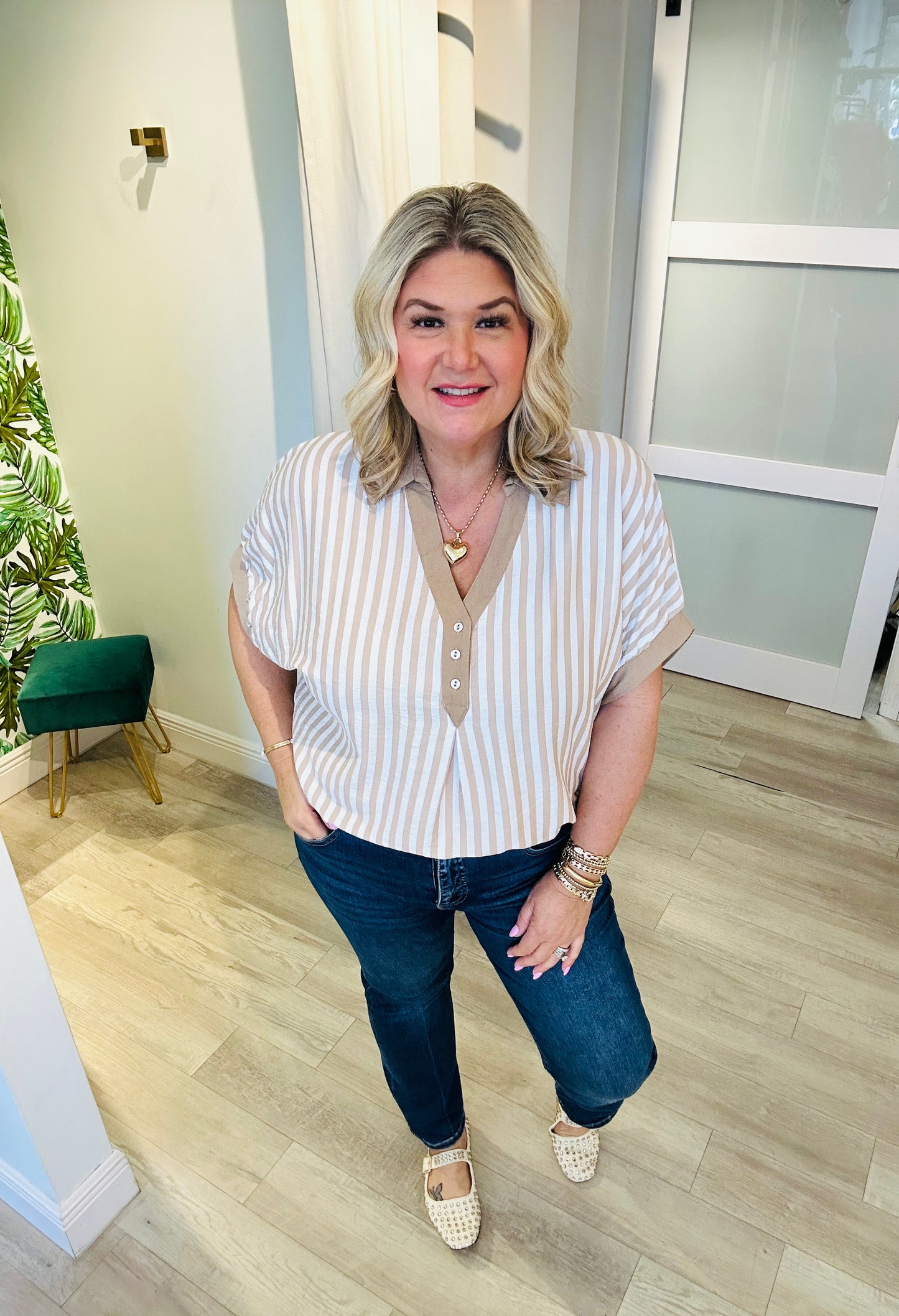 Driftwood Stripe Top