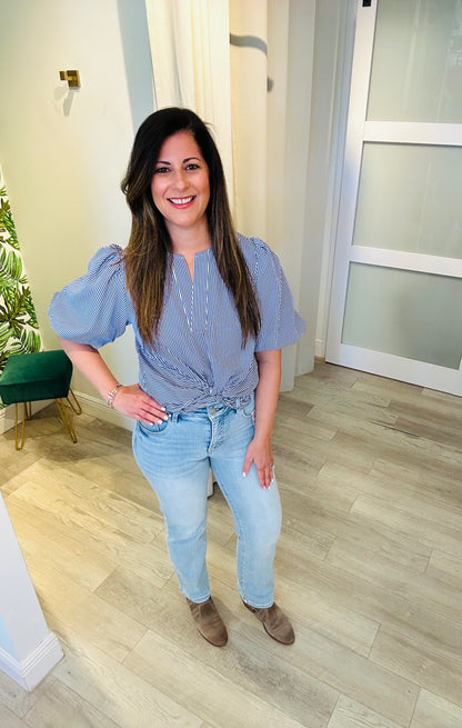 Blue Tide Stripe Top