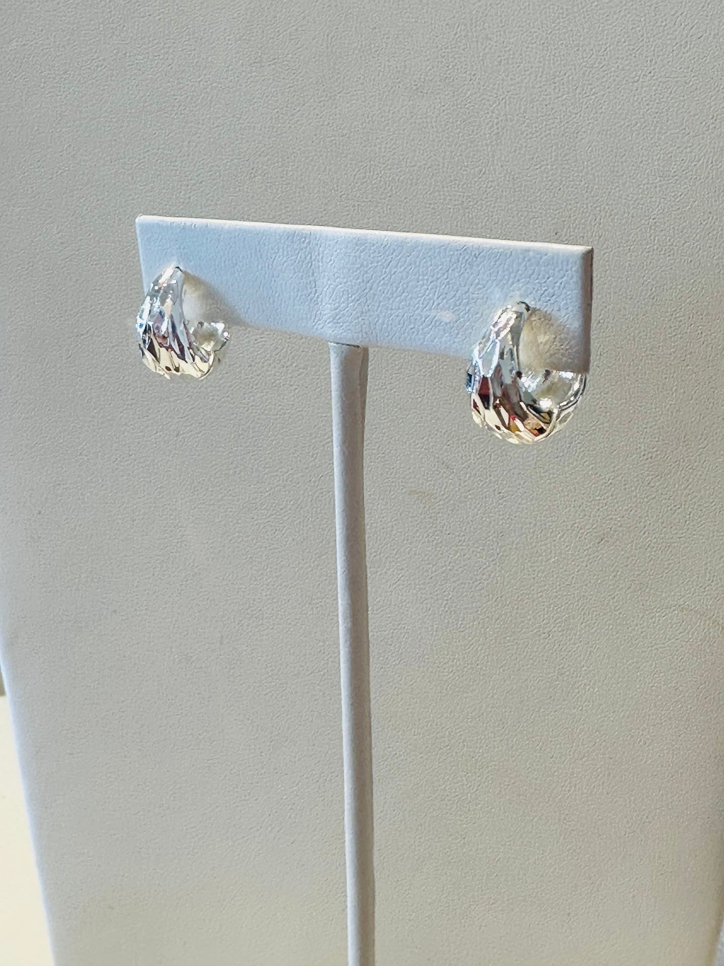 Small Textured Hoop Earrings