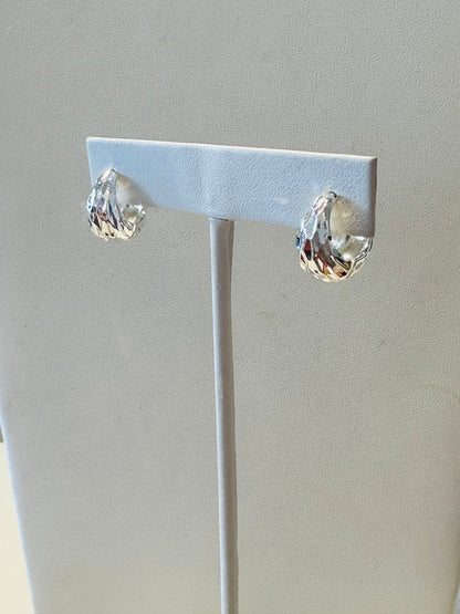 Small Textured Hoop Earrings