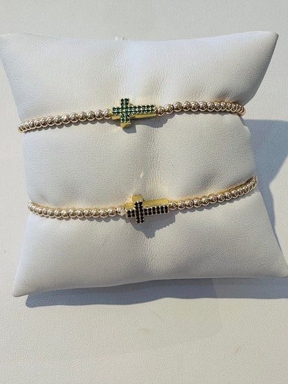 Cross Stretch charm Bracelet