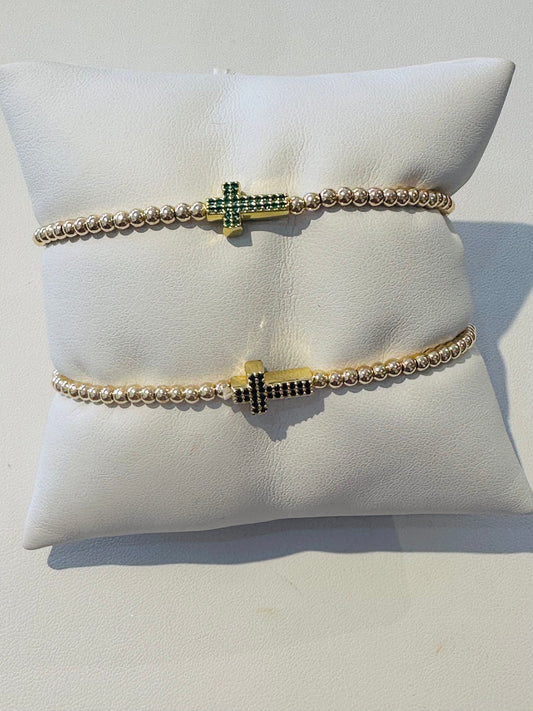 Cross Stretch charm Bracelet