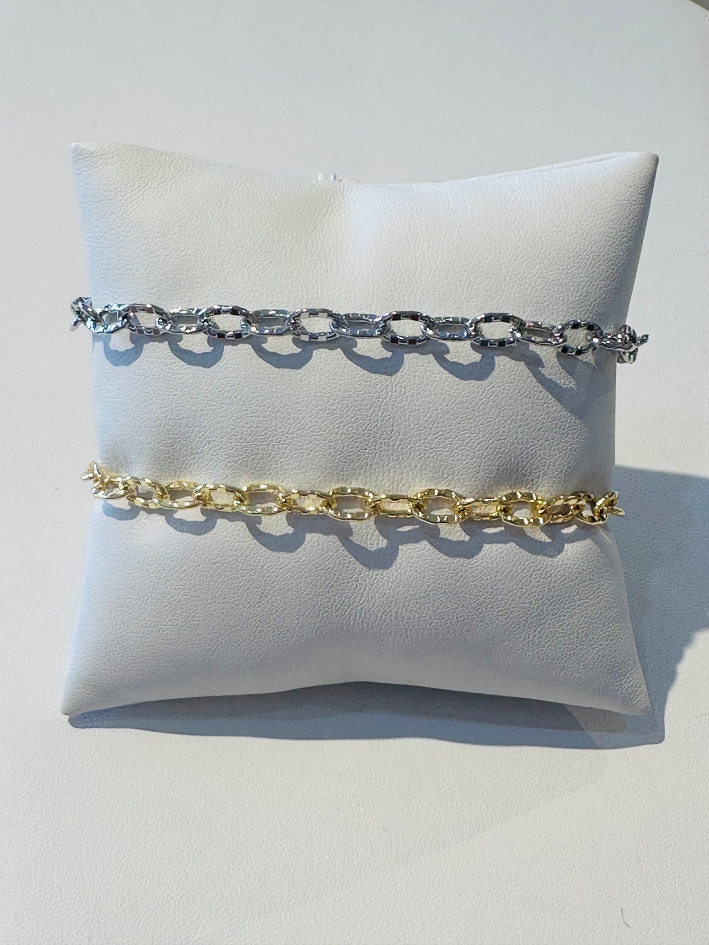 Diamond Cut Link Bracelet