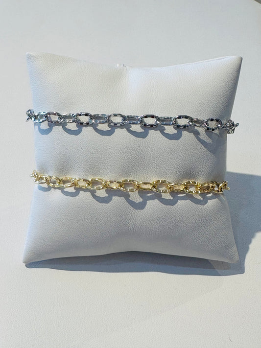 Diamond Cut Link Bracelet