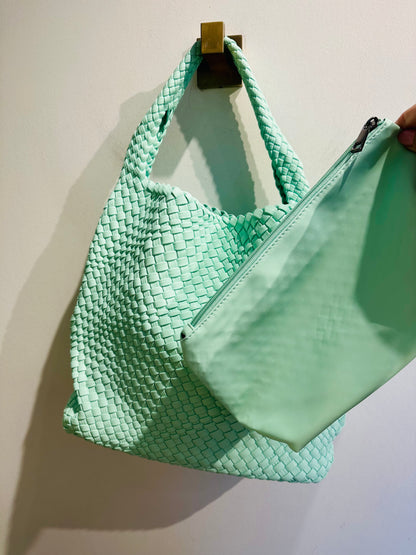 Large Woven Bucket Bag