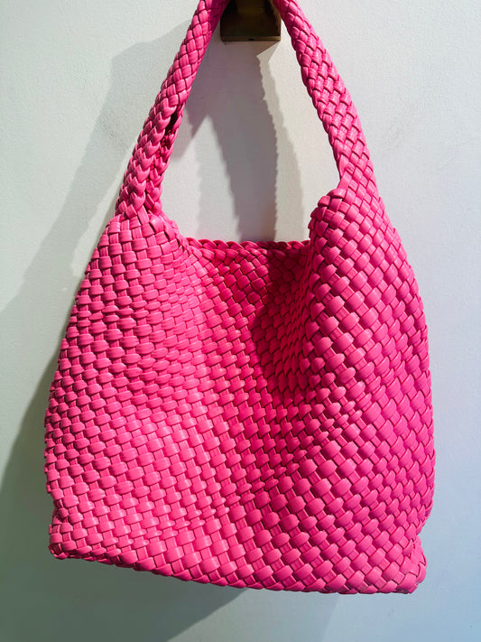 Large Woven Bucket Bag
